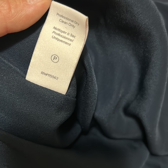 Cinq a Sept Silk Button Blue Dress Embroidered Floral Rose Pink Pockets Small 4 - Picture 13 of 16